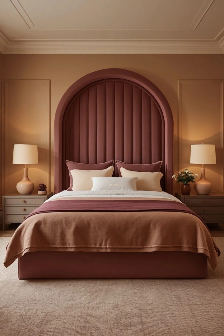5. A Statement Headboard That Settles Two Styles at Once