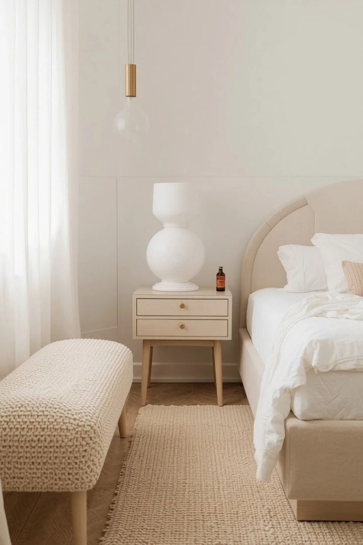 11. Bright Ivory Room With Sculptural Neutral Furniture