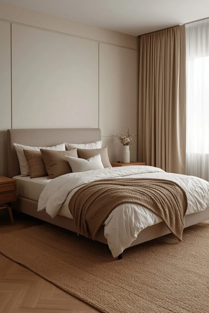 1. Warm Greige Layers: Neutral Bedroom Ideas That Add Depth
