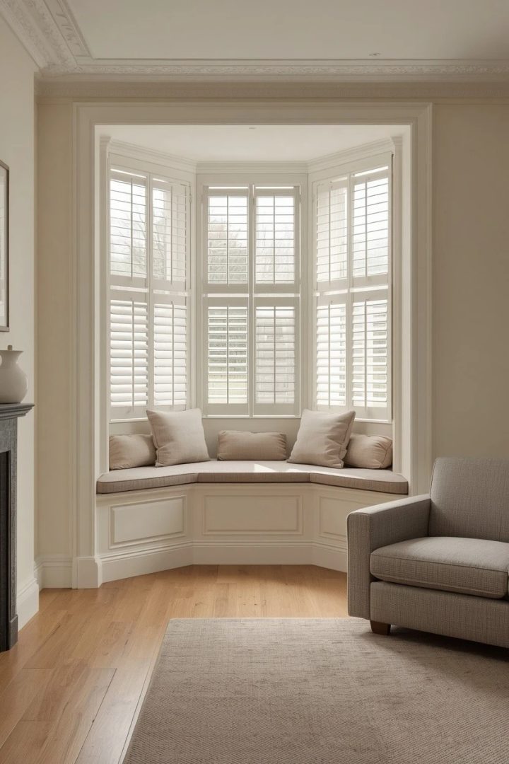12. Full-Height Shutters for a Wide Bay Window