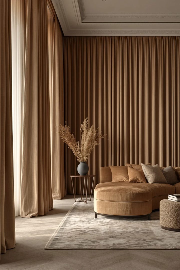 living room drapes and curtains ideas with full generous gathered curtains