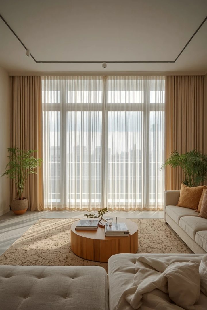 window curtain ideas for living room layering sheers behind main curtains