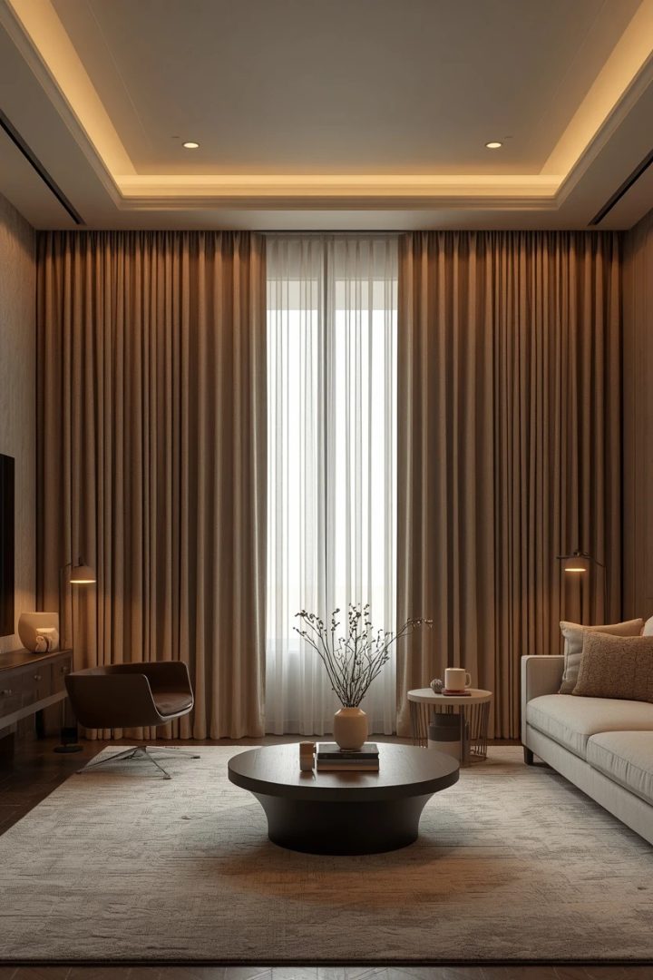living room drapes and curtains ideas with lined blackout curtains