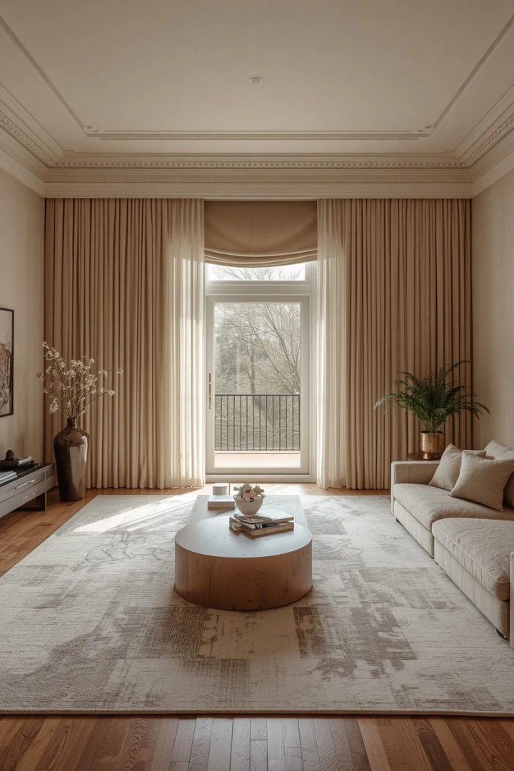 living room drapes ideas layered over a blind for the best of both