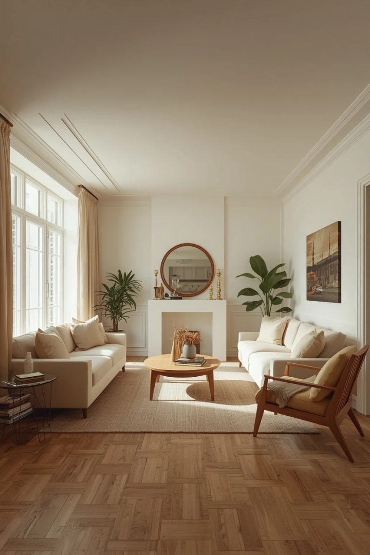 small living room layout arranged to feel bigger and more open