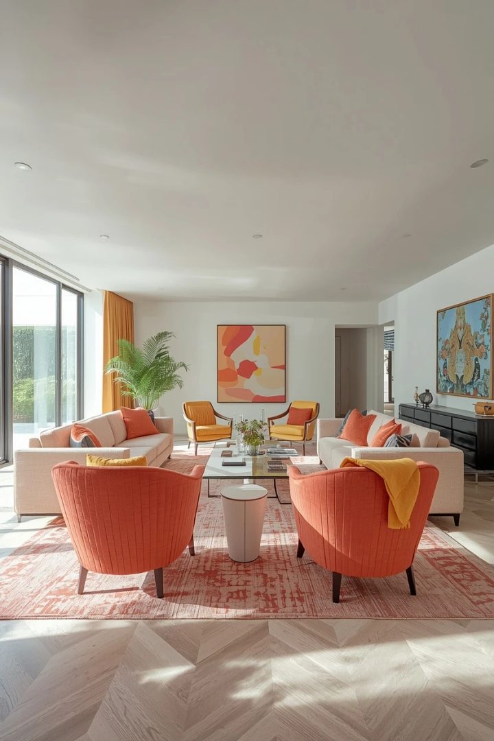 1. Anchor the Room With One Statement Rug