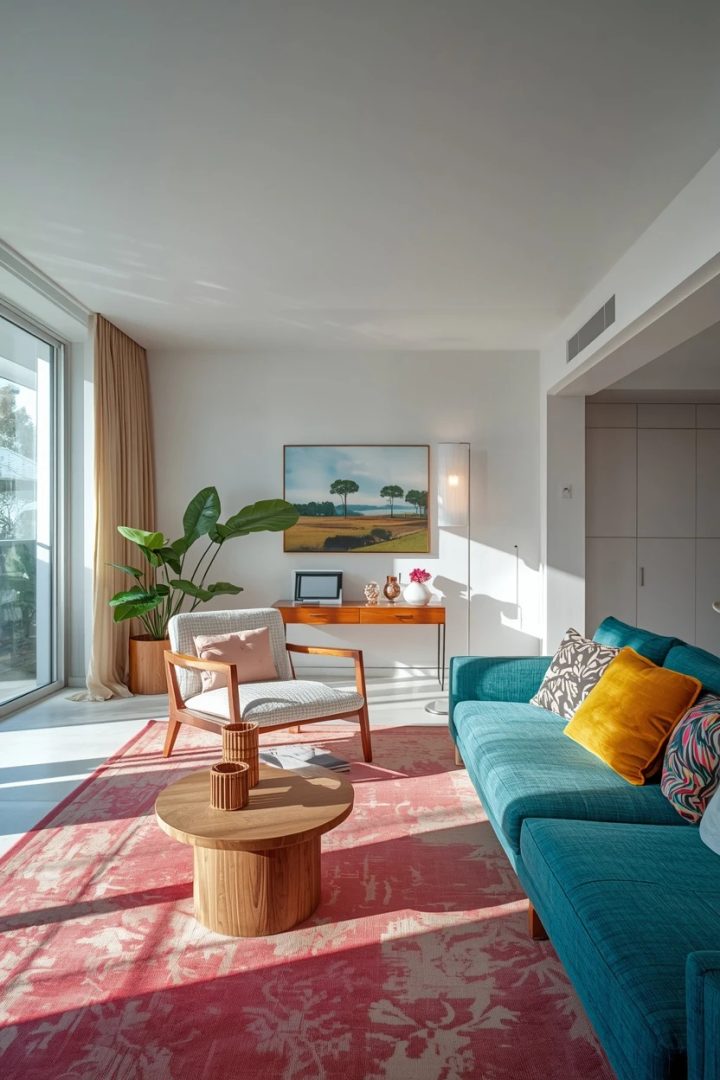 5. Add a Console or Sofa Table Behind the Sofa