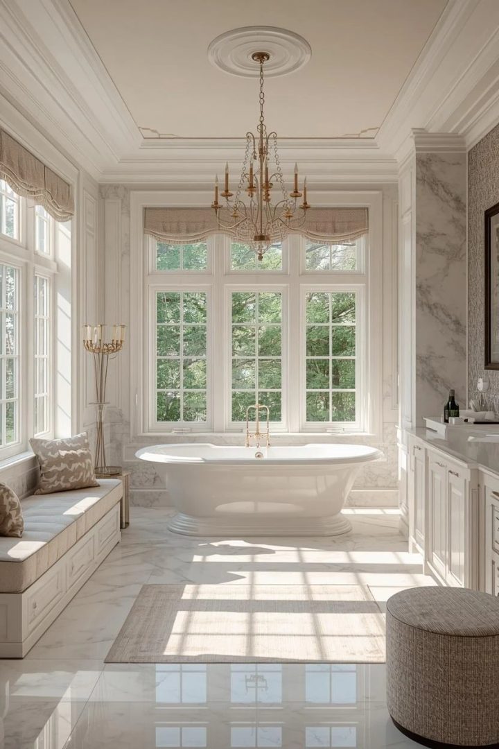 12. Built In Seating for Spa Inspired Comfort