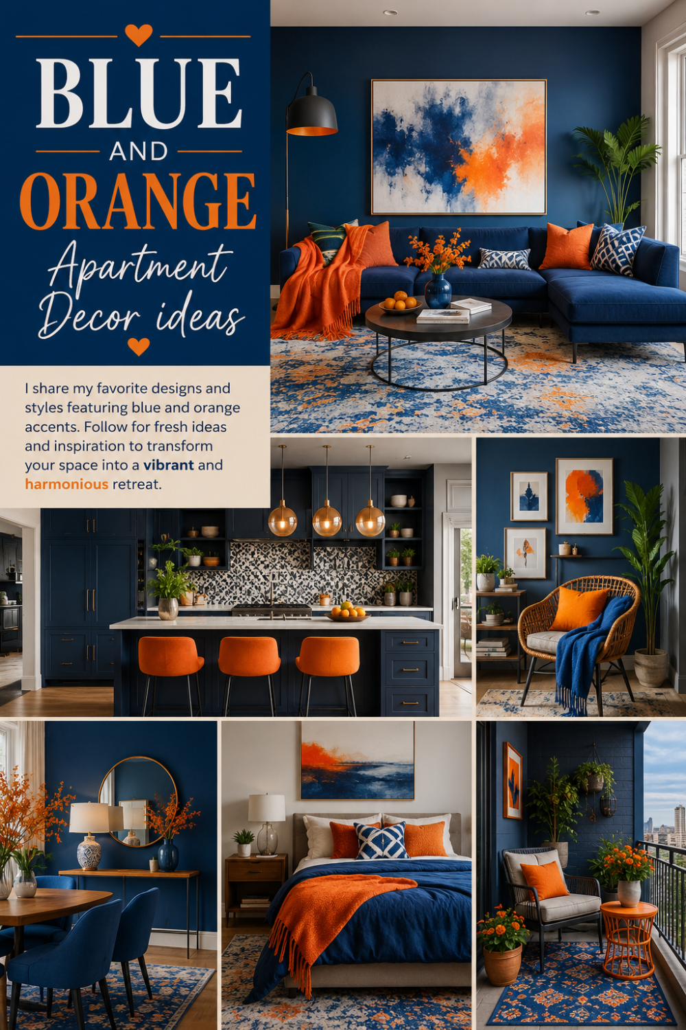 25 Blue and Orange Apartment Decor Trends You'll Love