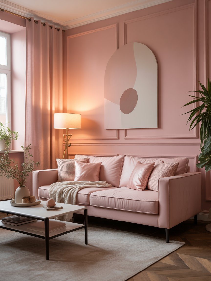 18 Dreamy Pink Cozy Living Room Ideas