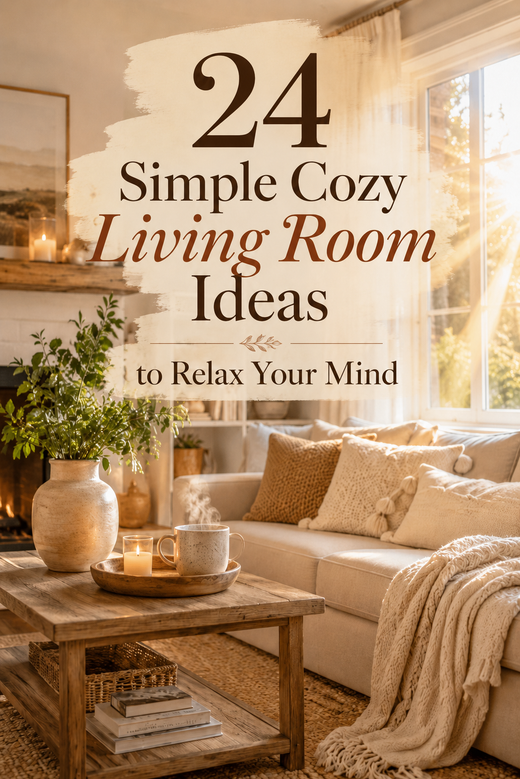 24 Simple Cozy Living Room Ideas to Relax Your Mind