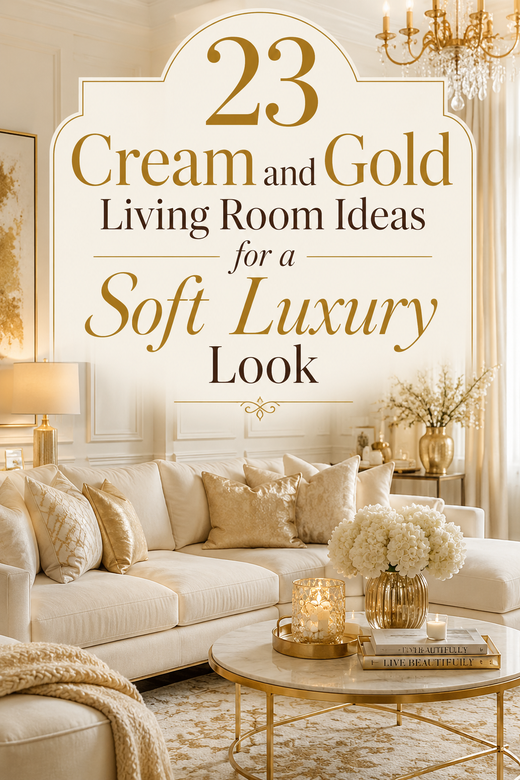 23 Cream and Gold Living Room Ideas for a Soft Luxury Look
