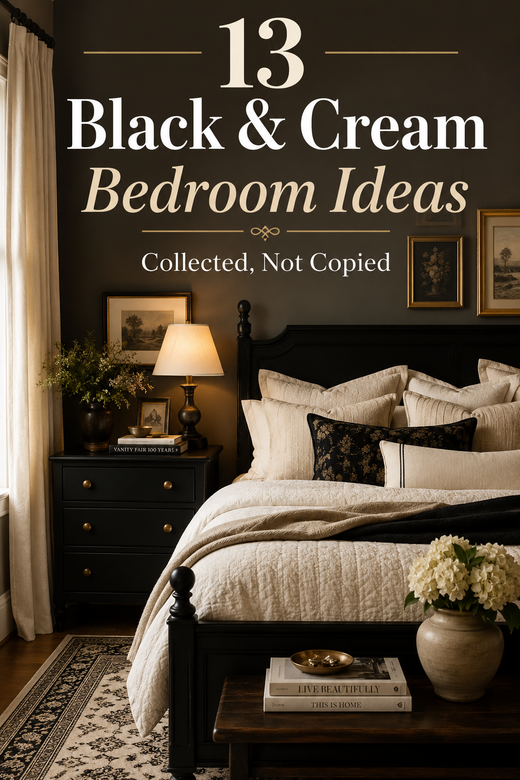 How to Style Black & Cream Bedroom So the Room Feels Collected, Not Copied