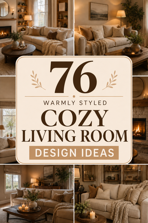 Warmly Styled 76 Cozy Living Room Design Ideas