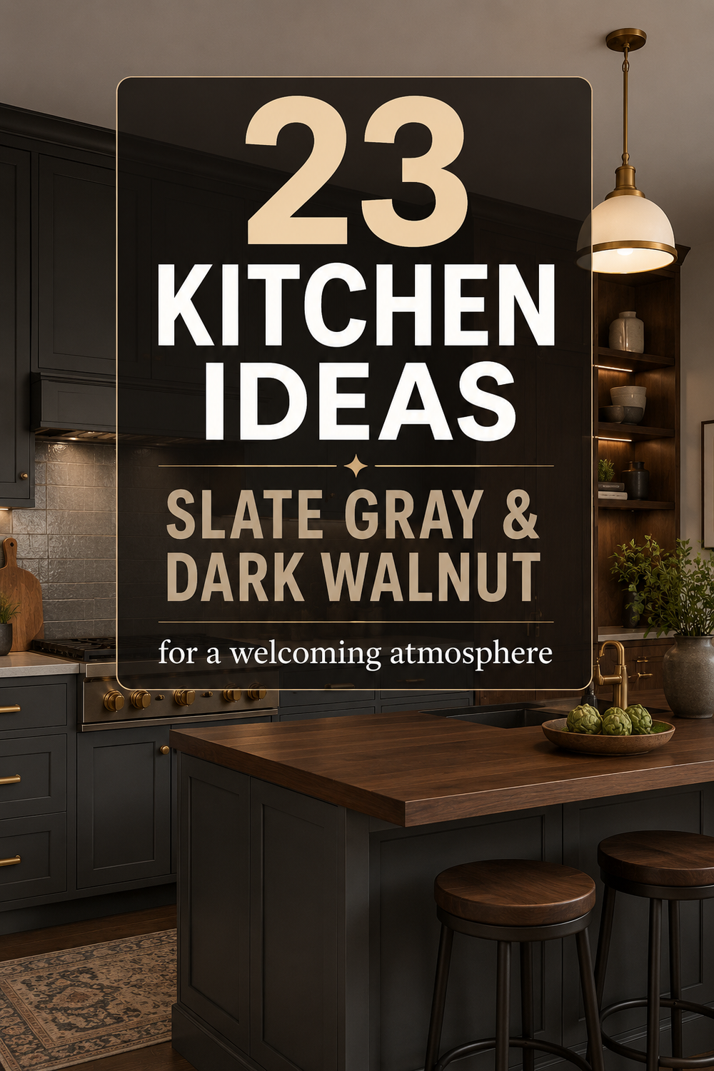 23 Slate Gray & Dark Walnut Kitchen Ideas for a welcoming atmosphere