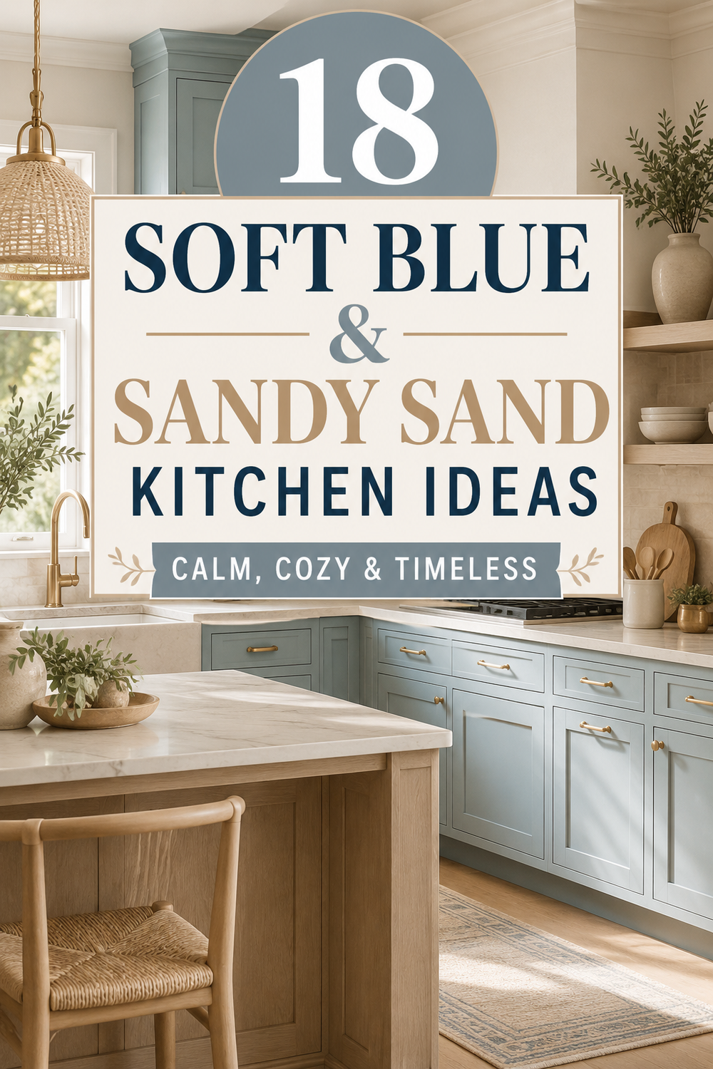 When Soft Blue & Sandy Sand Kitchen Ideas Start Feeling Beautifully Finished