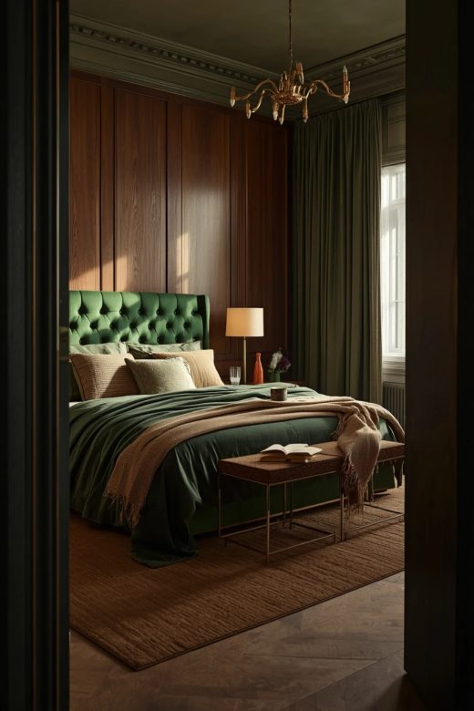 Create a Calm Restful Place with 22 Green and Brown Bedroom Ideas