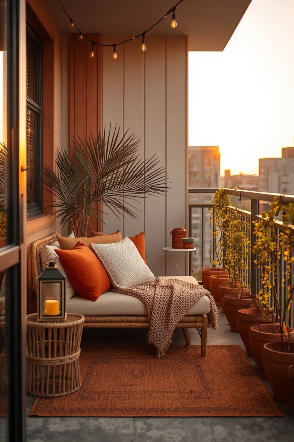 20 Burnt Orange and Cream Small Balcony Ideas for a Warm Outdoor Retreat
