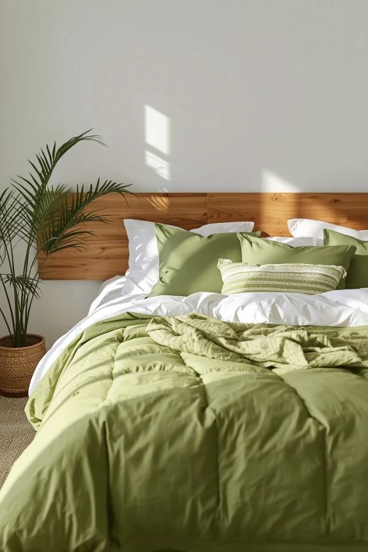 13 Apple Green & White Bedding Ideas