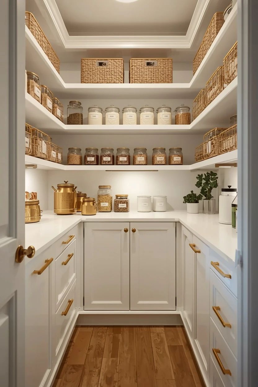 Why Gold & White Pantry Ideas Feel Perfect for a Timeless Kitchen
