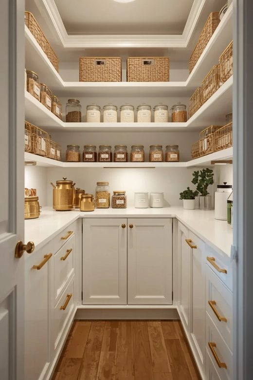 Why Gold & White Pantry Ideas Feel Perfect for a Timeless Kitchen