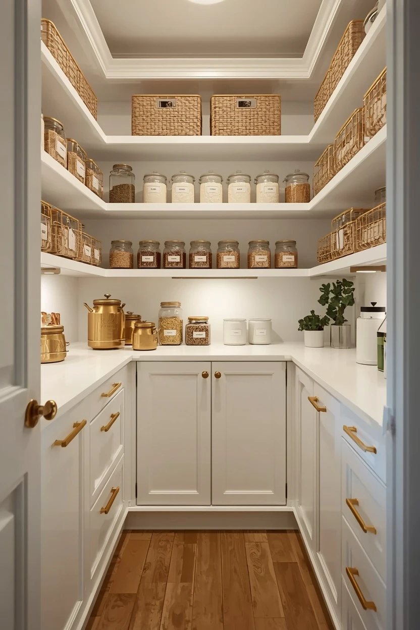Why Gold & White Pantry Ideas Feel Perfect for a Timeless Kitchen