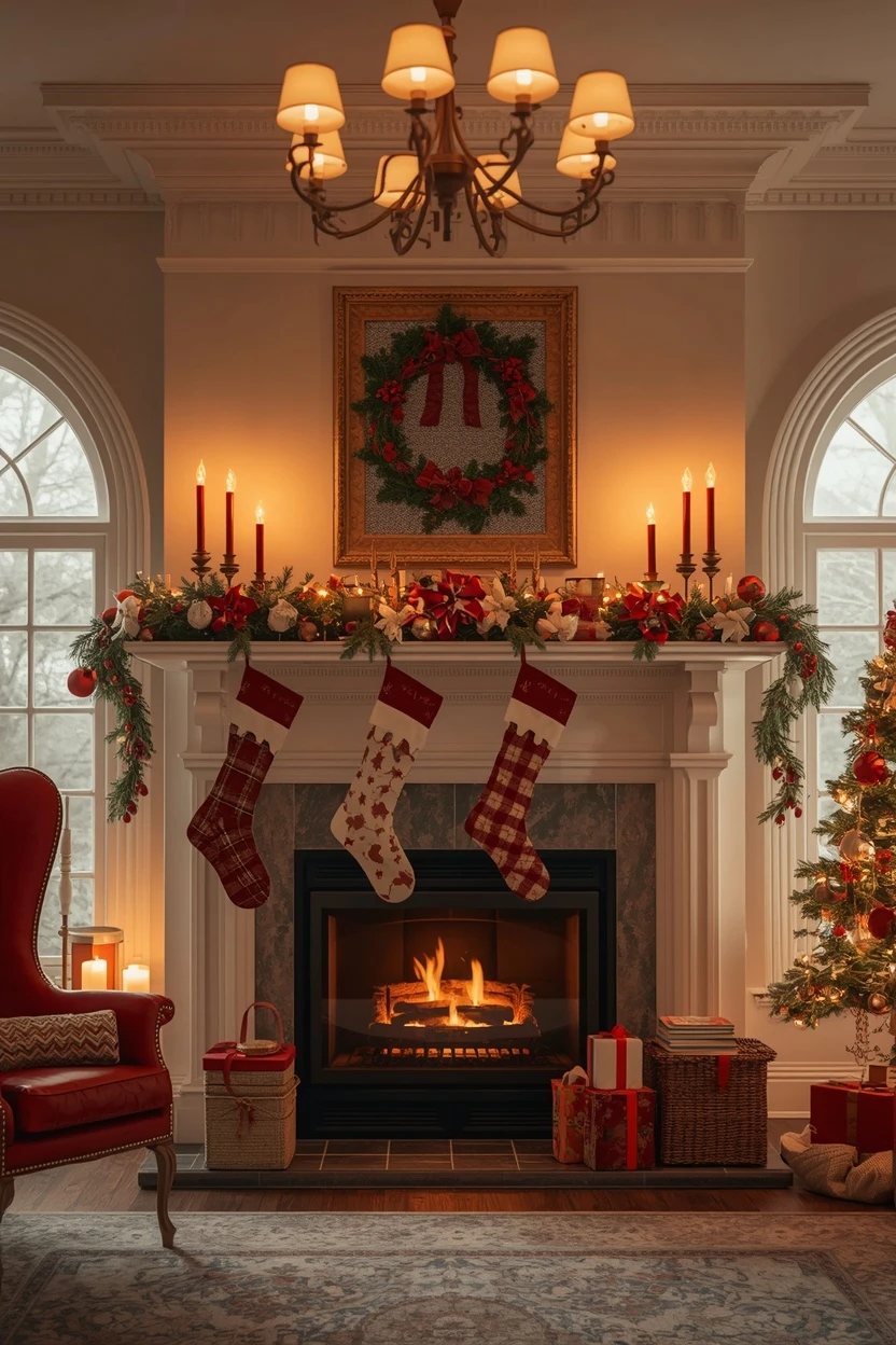 16 Christmas Mantel Decorating Ideas for a Festive Focal Point