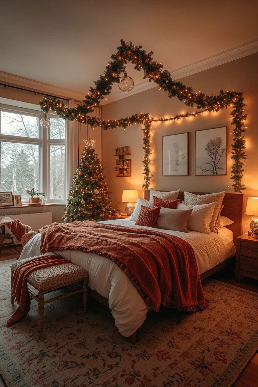 17 Christmas Bedroom Decor Ideas for a Cozy Holiday Retreat
