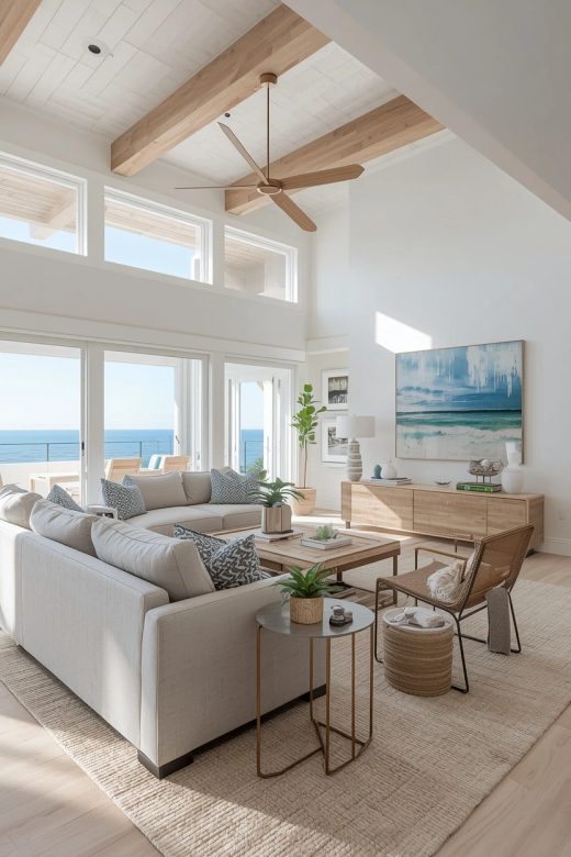 17 Coastal Living Room Ideas for a Bright Modern Seaside Look