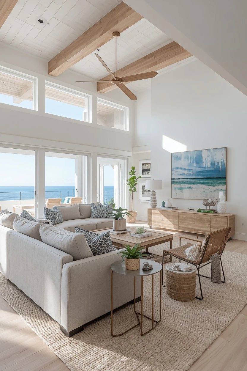 17 Coastal Living Room Ideas for a Bright Modern Seaside Look