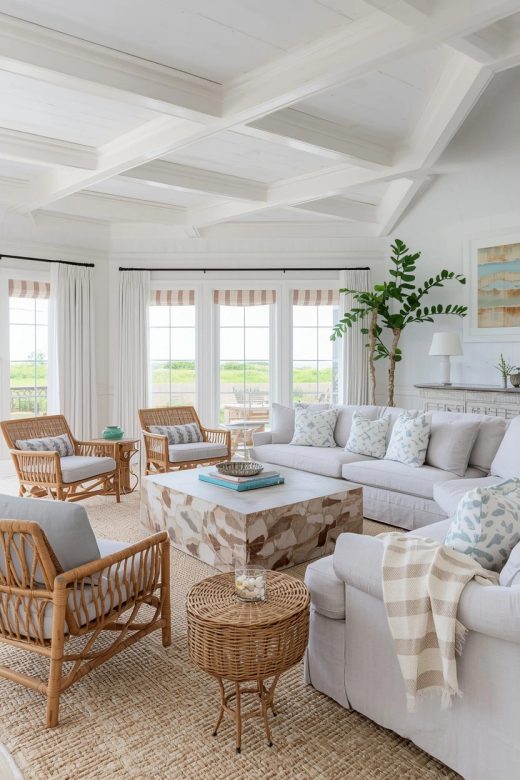 16 Coastal Living Room Furniture Ideas for a Relaxed Seaside Space