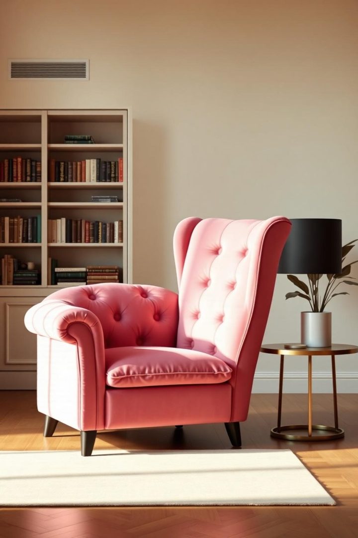 Pink cozy living room idea 5